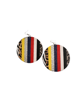 Load image into Gallery viewer, Faux Leather Wood Earrings