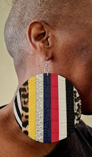 Load image into Gallery viewer, Faux Leather Wood Earrings