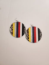 Load image into Gallery viewer, Faux Leather Wood Earrings