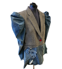 Load image into Gallery viewer, HOUNDSTOOTH DENIM BLAZER
